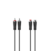 Laidas Hama Audio Extension Cable, 2 RCA plugs - 2 RCA sockets, 3 m, black Prekė - 00205094