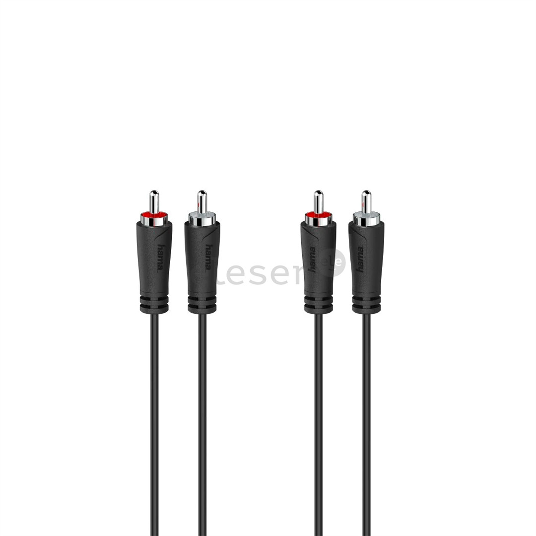 Hama Audio Cable, 2 RCA - 2 RCA, 1.5 m, black - Cable Item - 00205257