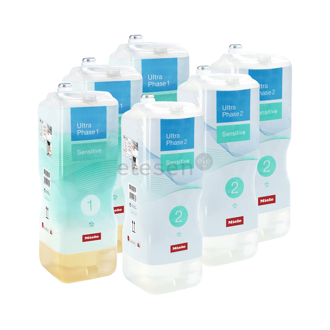 Miele UltraPhase 1 and 2 Sensitive, 6 x 1,44 L - Skalbimo priemonių rinkinys