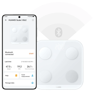 Huawei Scale 3 Bluetooth Edition, белый - Диагностические напольные весы