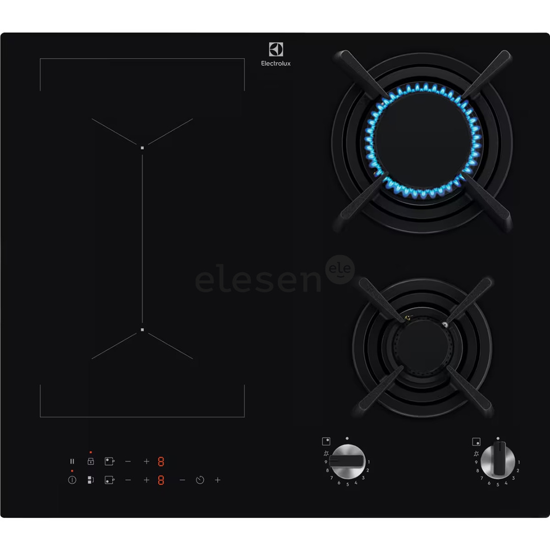 Electrolux, width 60 cm, black - Built-in Induction & Gas Hob