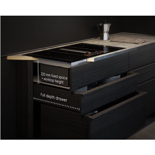 AEG 8000 FlexiBridge, plotis 83 cm, juoda - Įmontuojama indukcinė kaitlentė su gartraukiu Prekė-CCE84779CB