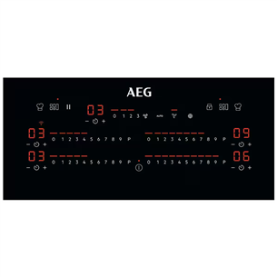 AEG 8000 FlexiBridge, plotis 83 cm, juoda - Įmontuojama indukcinė kaitlentė su gartraukiu Prekė-CCE84779CB