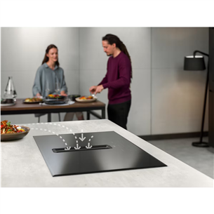 AEG 8000 FlexiBridge, plotis 83 cm, juoda - Įmontuojama indukcinė kaitlentė su gartraukiu Prekė-CCE84779CB