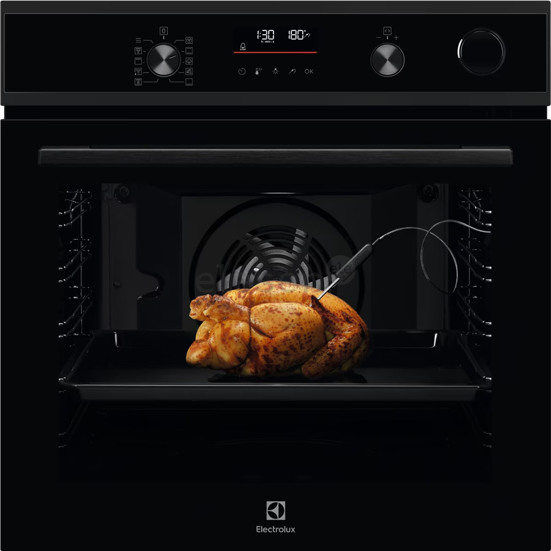 Electrolux SteamCrisp 700, 72 L, pyrolytic cleaning, 45 functions, black - Built-in steam oven Item - EOC6P77H