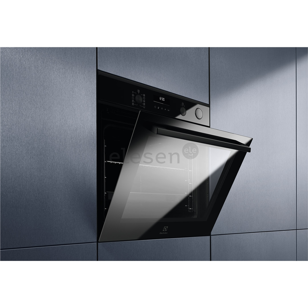 Electrolux SteamCrisp 700, 72 L, pyrolytic cleaning, 45 functions, black - Built-in steam oven Item - EOC6P77H