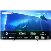 Philips OLED818, 77", OLED, Ultra HD, feet apart, gray - TV