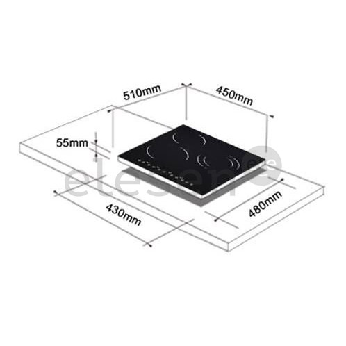 Schlosser, width 45 cm, frameless, white - Built-in Induction Hob