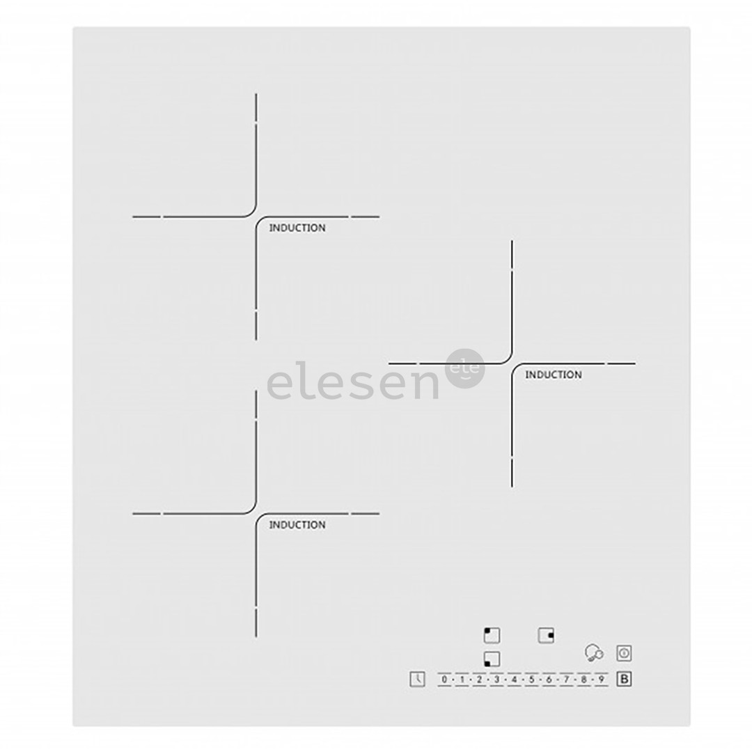 Schlosser, width 45 cm, frameless, white - Built-in Induction Hob