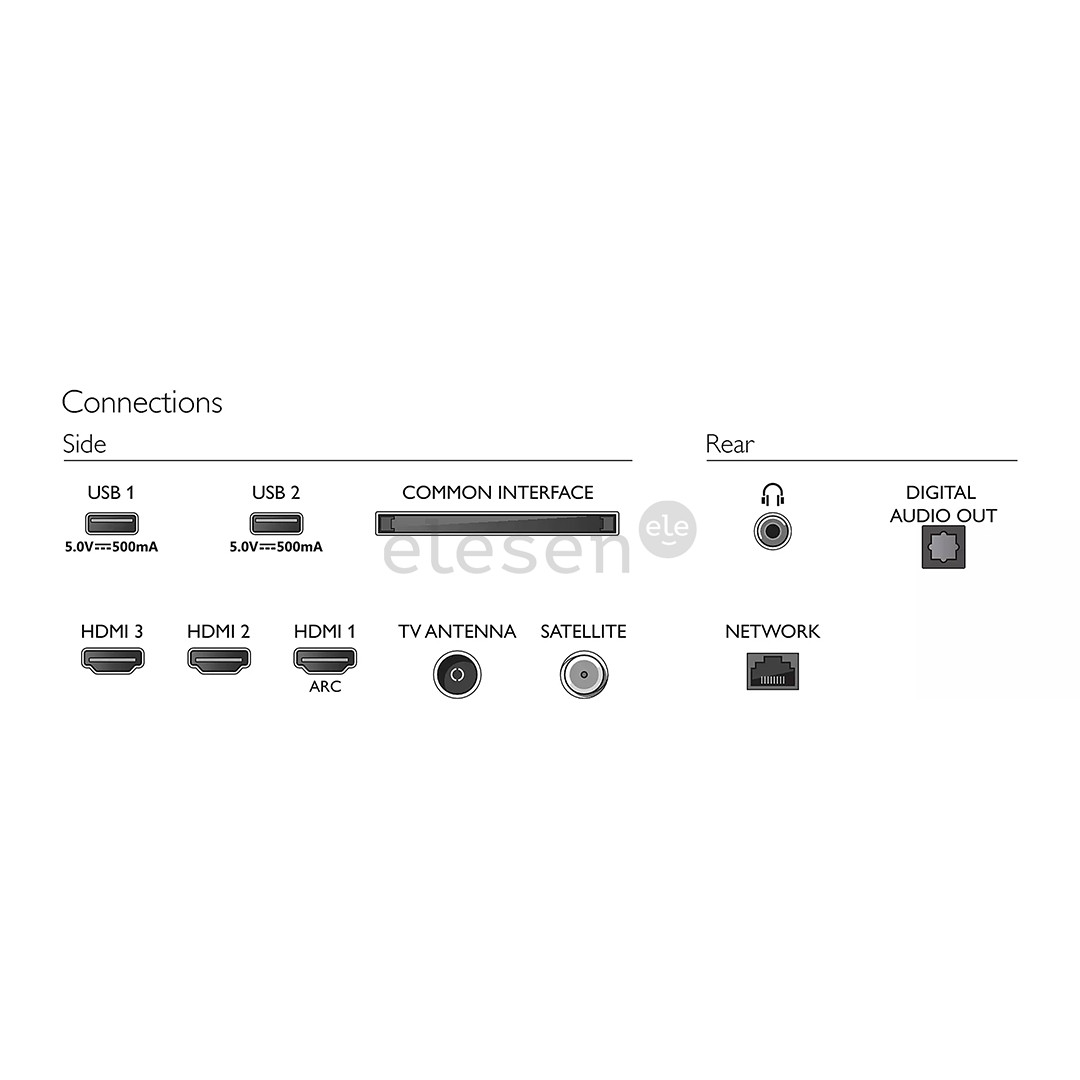 Philips PFS6808, 43'', Full HD, LED LCD, pastatomas, juodas - Televizorius