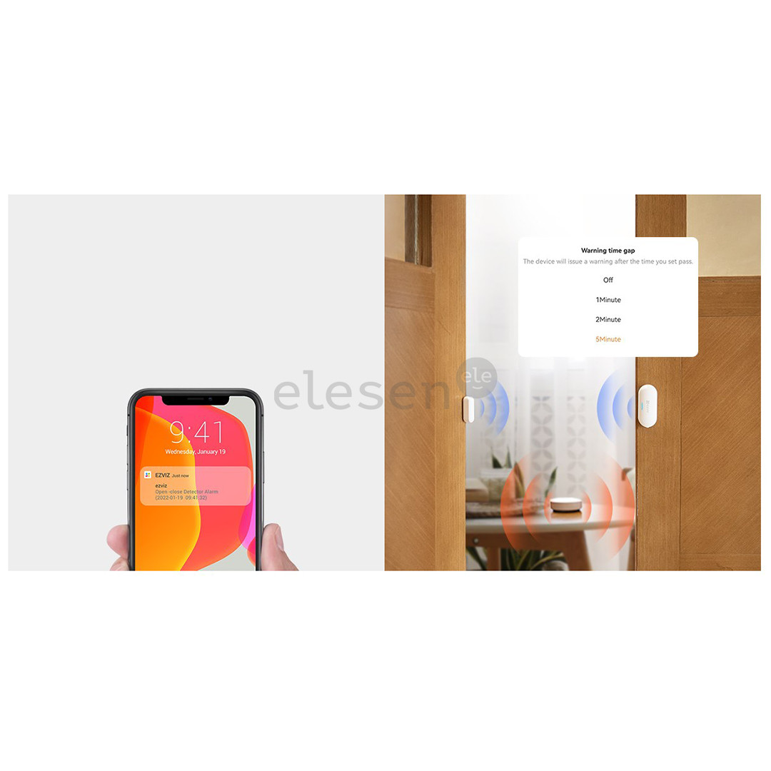 EZVIZ T2C, белый - Беспроводной датчик открытия окон и дверей Товар - CS-T2C