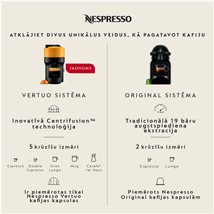 Nespresso Vertuo Plus, baltas - Kapsulinis kavos aparatas