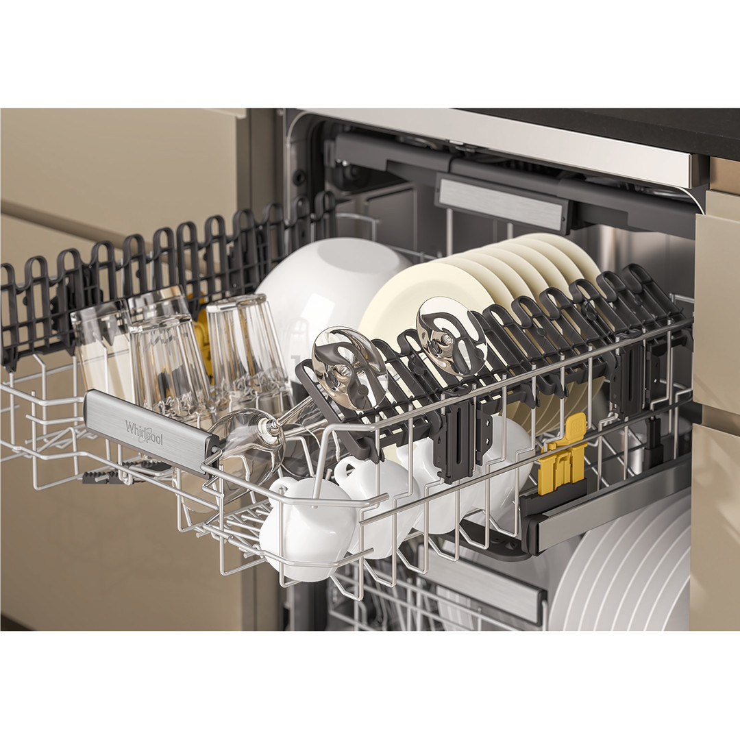 Whirlpool, 15 place settings, inox - Free standing dishwasher