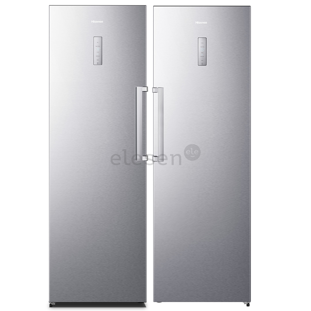 Hisense, 370 + 260 L, aukštis 186 cm, nerūdijantis plienas - Šaldytuvas + šaldiklis