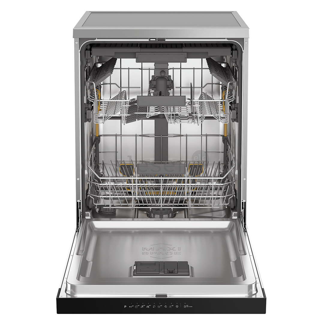 Whirlpool, 15 place settings, inox - Free standing dishwasher