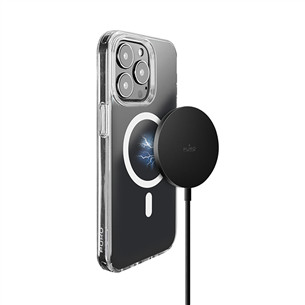Puro Magnetic Wireless, USB-C, MagSafe, 1 m, juodas - Belaidis įkroviklis