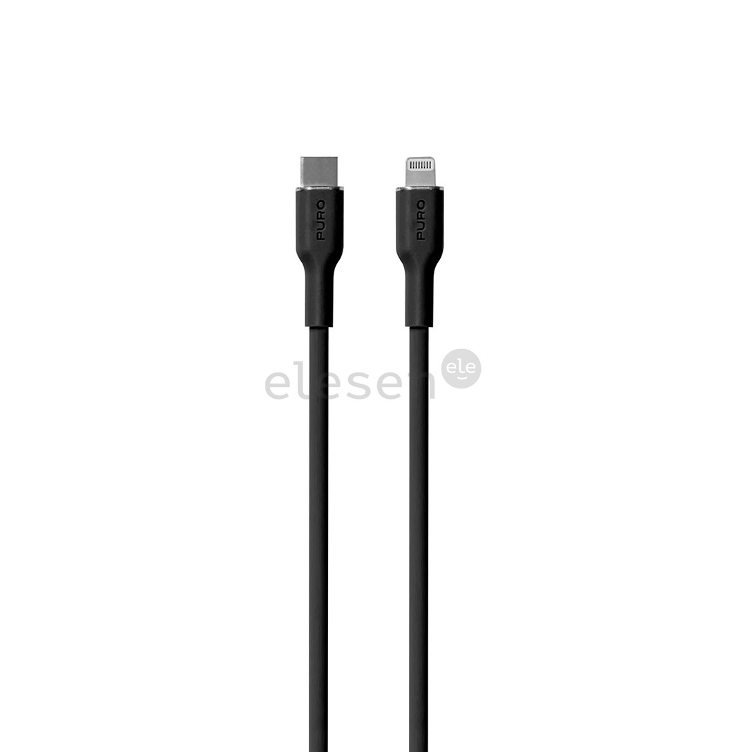 Puro SOFT, USB-C, Lightning, 1,5 m, black - Cable Item - PUCAPLTUSBCICONBLK