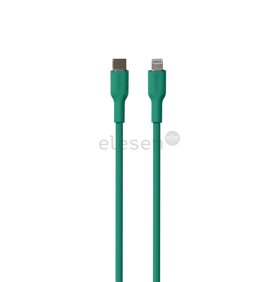 Puro SOFT, USB-C, Lightning, 1,5 м, зеленый - Кабель Товар - PUCAPLTUSBCICONDKGRN