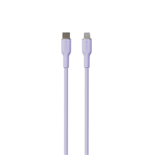 Laidas Puro SOFT, USB-C, Lightning, 1,5 m, lavender Prekė - PUCAPLTUSBCICONLVD