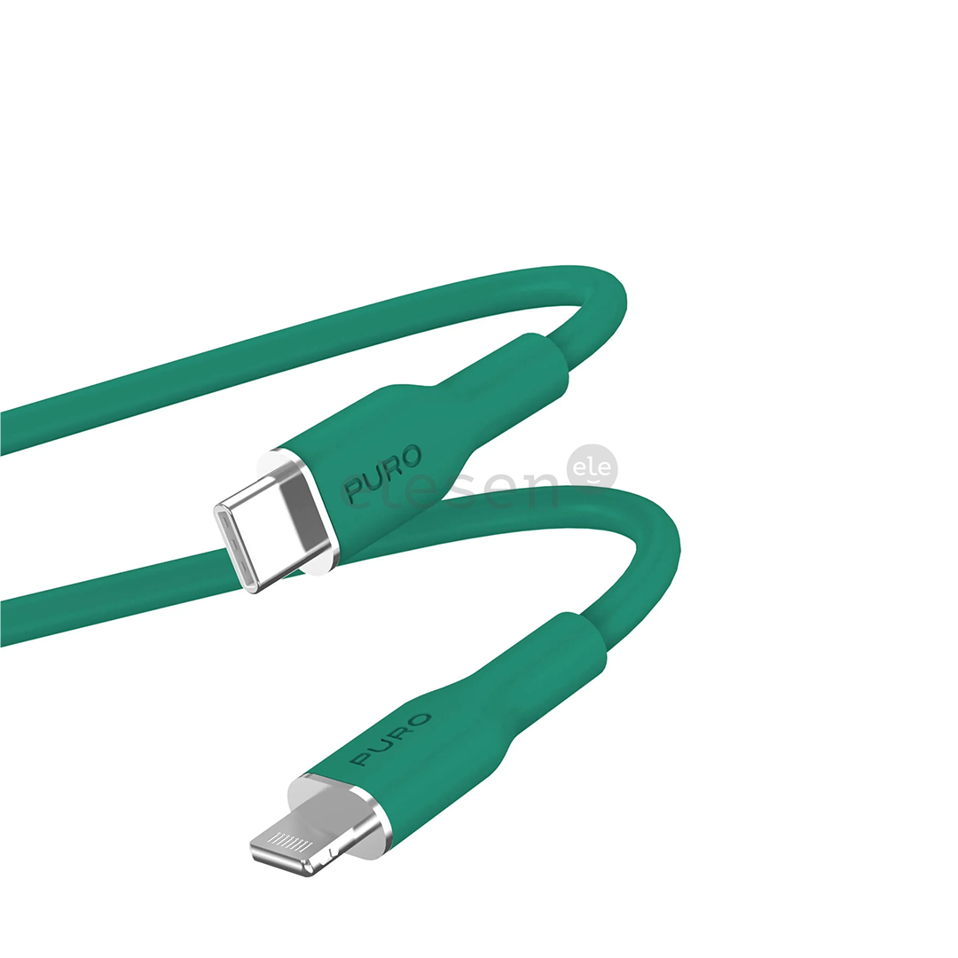 Puro SOFT, USB-C, Lightning, 1,5 м, зеленый - Кабель Товар - PUCAPLTUSBCICONDKGRN