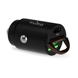 Puro Mini, USB-A, USB-C, 30 W, juodas - Automobilinis įkroviklis