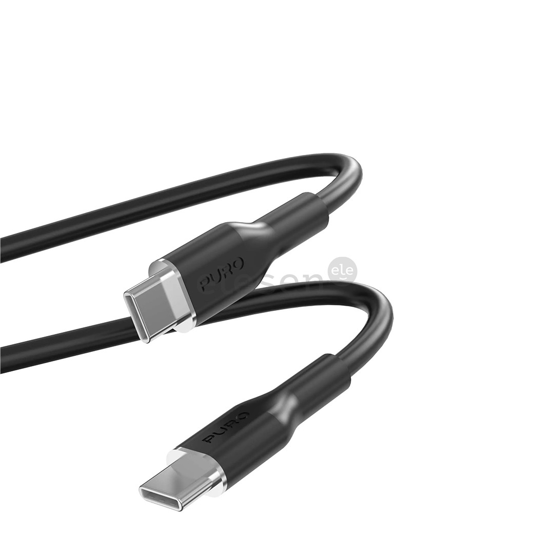 Puro Soft, USB-C / USB-C, 1,5 m, black - Cable Item - PUUSBCUSBCICONBLK
