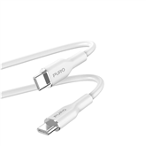 Laidas Puro Soft, USB-C / USB-C, 1,5 m, white Prekė - PUUSBCUSBCICONWHI