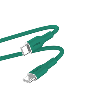 Puro Soft, USB-C / USB-C, 1,5m, dark green - Cable Item - PUUSBCUSBCICONDKGRN