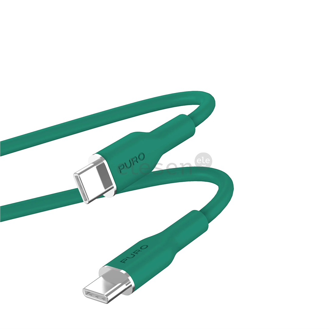 Puro Soft, USB-C / USB-C, 1,5m, dark green - Cable Item - PUUSBCUSBCICONDKGRN