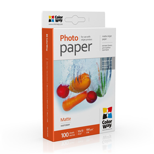 ColorWay 10x15, 190 г/м², 100 листов, матовая - Фотобумага Товар - PM1901004R PM1901004R
