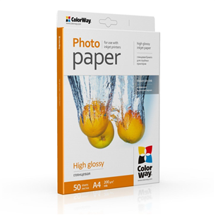 ColorWay High Glossy Photo Paper, 50 листов, A4, 200 г/м² - Фотобумага Товар - PG200050A4 PG200050A4