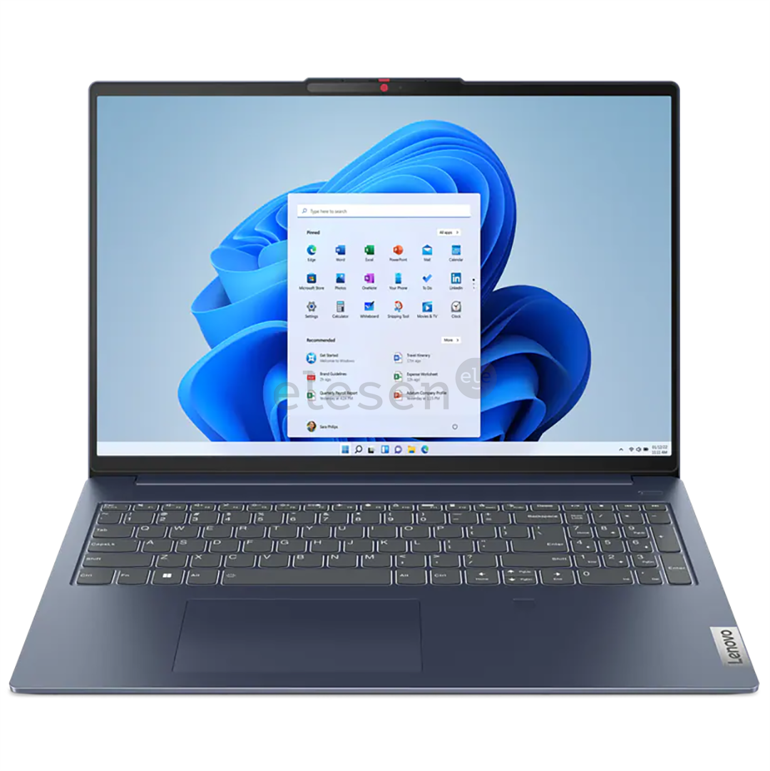 Nešiojamas kompiuteris Lenovo IdeaPad Slim 5 16IAH8, 16'', WUXGA, i5, 16 GB, 512 GB, ENG, blue Prekė - 83BG002PLT
