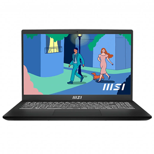Nešiojamas kompiuteris MSI Modern 15 B12M, 15.6'', FHD, i5, 8 GB, 512 GB, ENG, juodas Prekė - MODERN15-B12M-414NL