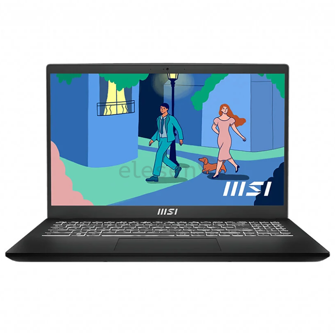 Nešiojamas kompiuteris MSI Modern 15 B12M, 15.6'', FHD, i5, 8 GB, 512 GB, ENG, juodas Prekė - MODERN15-B12M-414NL