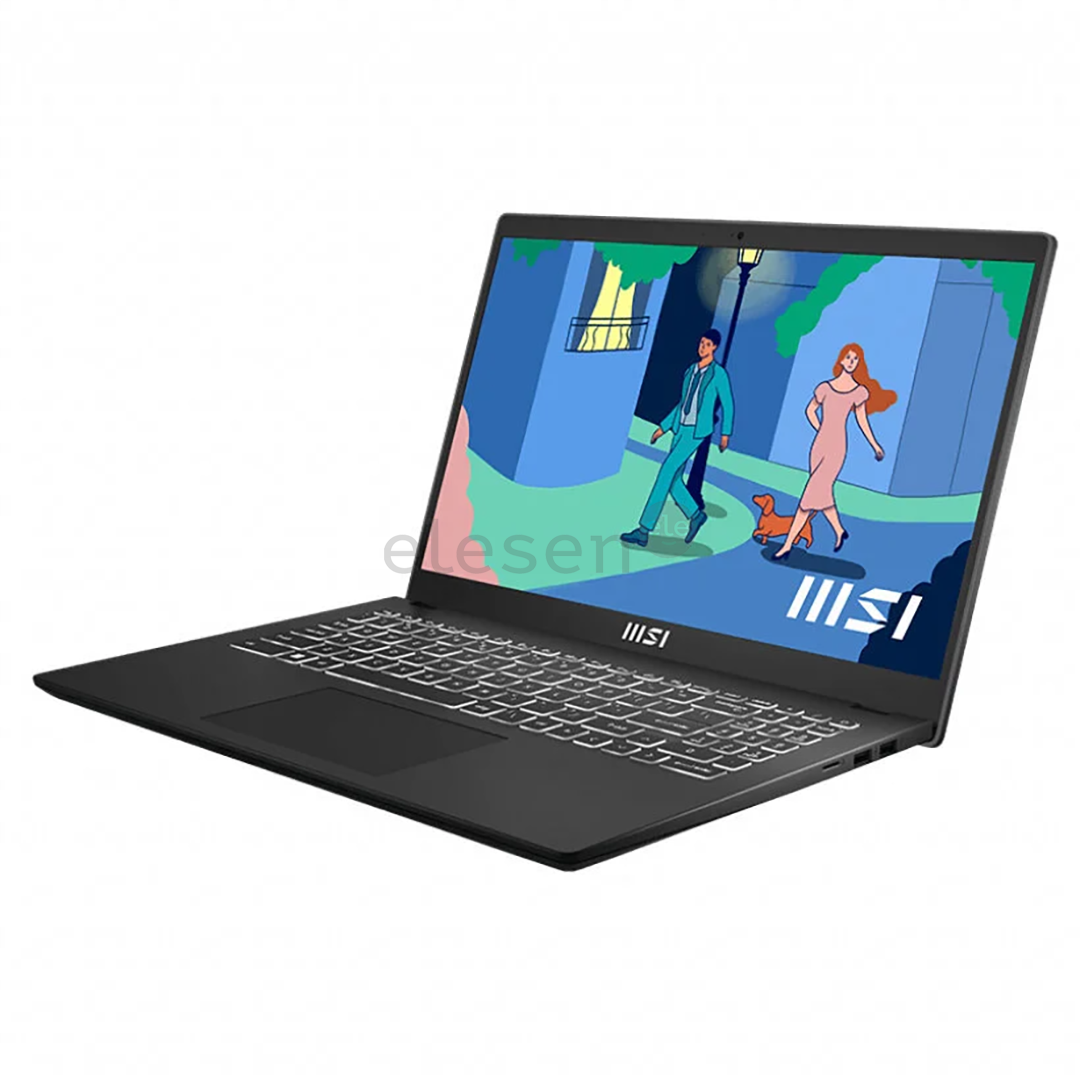 Nešiojamas kompiuteris MSI Modern 15 B12M, 15.6'', FHD, i5, 8 GB, 512 GB, ENG, juodas Prekė - MODERN15-B12M-414NL