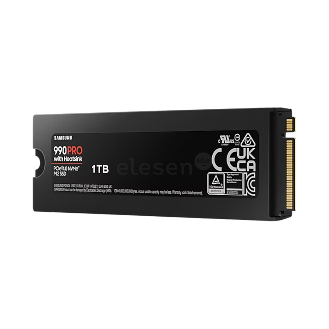 Samsung 990 PRO with Heatsink, 1 ТБ, PCIe 4.0 NVMe M.2, черный - SSD Товар - MZ-V9P1T0CW