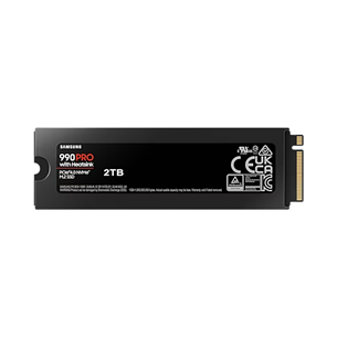 Samsung 990 PRO with Heatsink, 2 TB, PCIe 4.0 NVMe M.2, black - SSD Item - MZ-V9P2T0CW