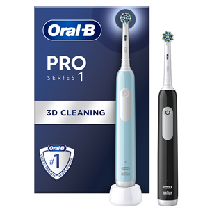 Elektrinis dantų šepetukas Braun Oral-B Pro Series Prekė - PROSERIES1DUO, light blue/black PROSERIES1DUO