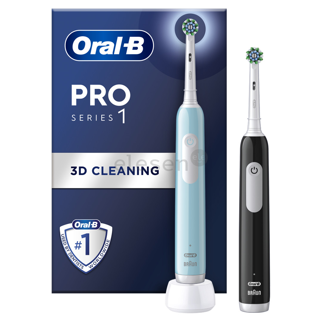 Braun Oral-B Pro Series 1, 2 pieces, light blue/black - Electric toothbrush set