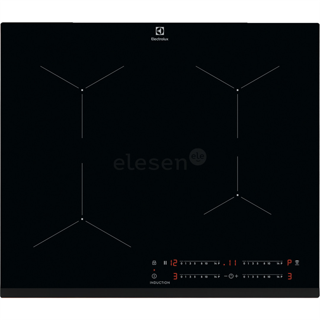 Electrolux 300, width 59 cm, frameless, black - Built-in induction hob