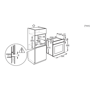 Orkaitė Electrolux 600 SteamBake, 65 L, juoda Prekė - EOD5H70BZ