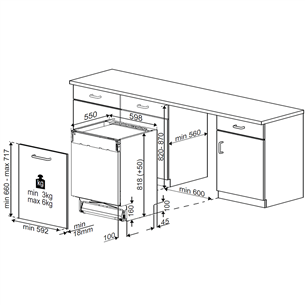 Beko, Beyond, 16 place settings - Įmontuojama indaplovė Prekė - BDIN39640A