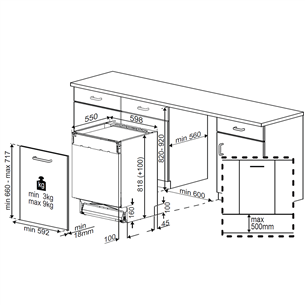 Įmontuojama indaplovė Beko Prekė - BDIN38650C
