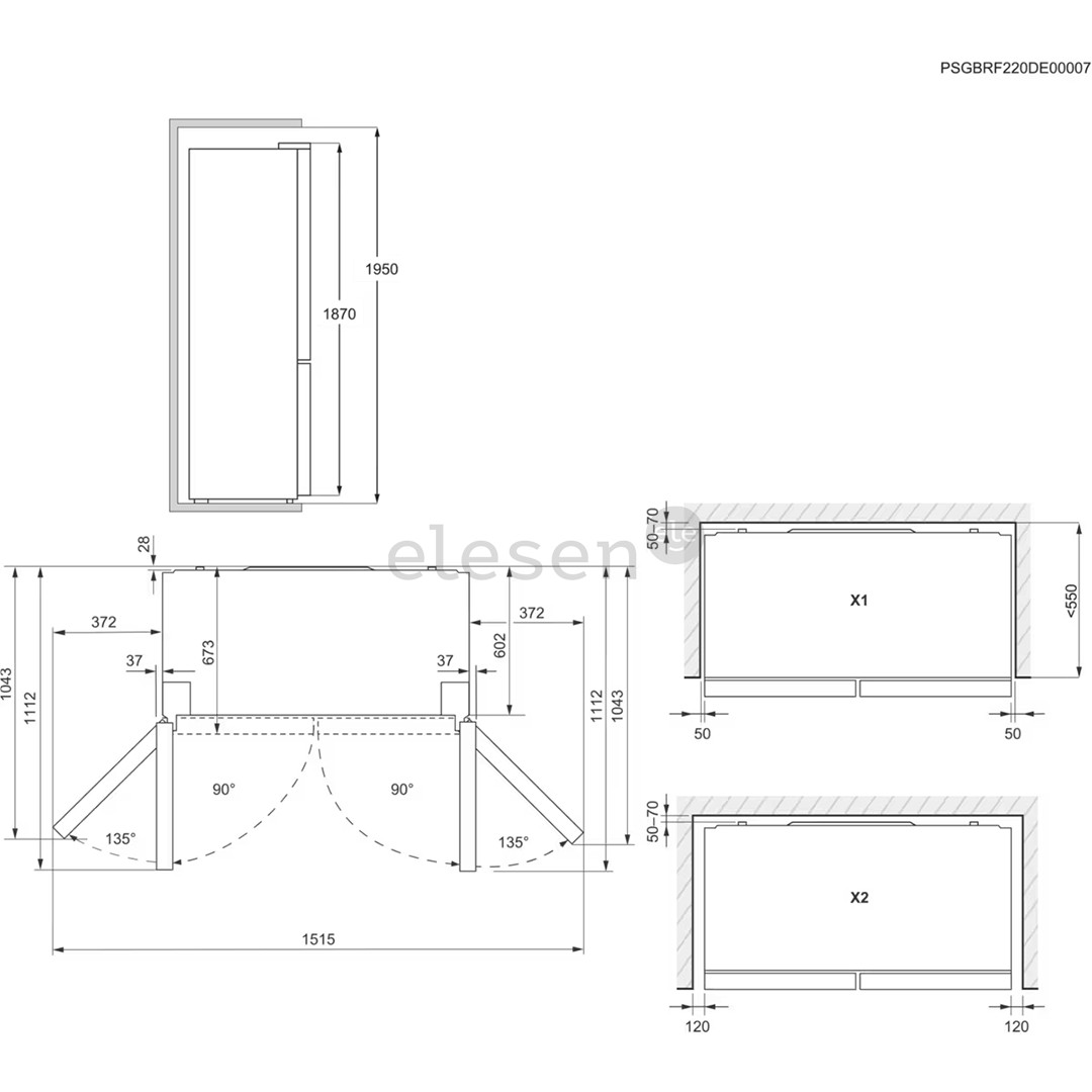 Electrolux 900 Frost Free, 522 L, 190 cm, juodas - Šaldytuvas