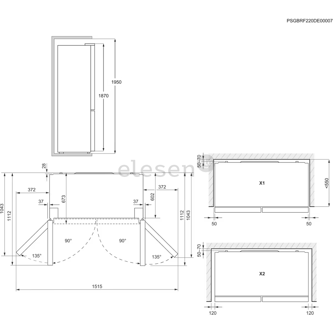 Electrolux 900 Frost Free, 522 L, 190 cm, black - Šaldytuvas