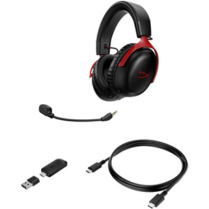 HyperX Cloud III Wireless, черный/красный - Беспроводная гарнитура