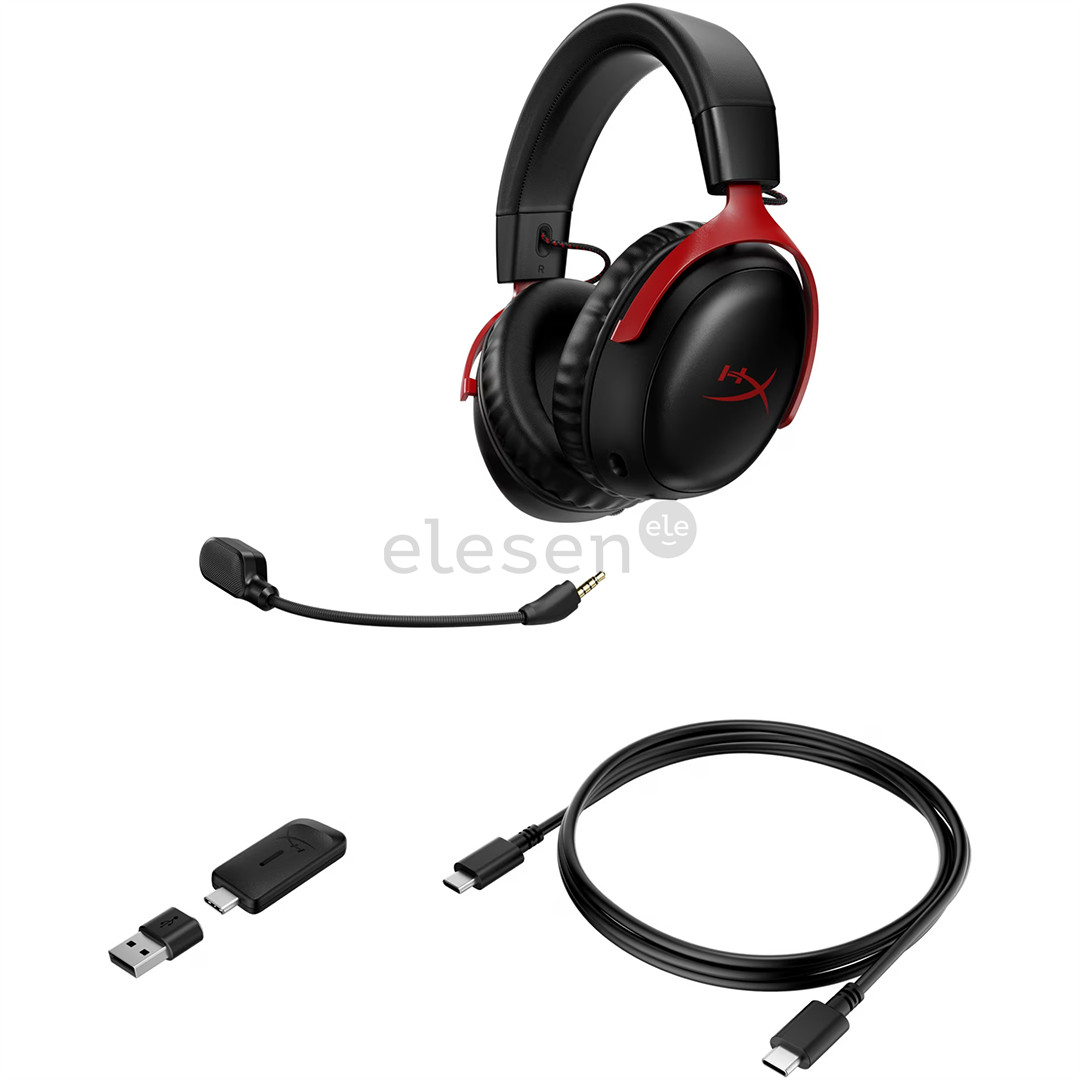 HyperX Cloud III Wireless, черный/красный - Беспроводная гарнитура