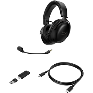 HyperX Cloud III Wireless, juodos - Belaidės ausinės