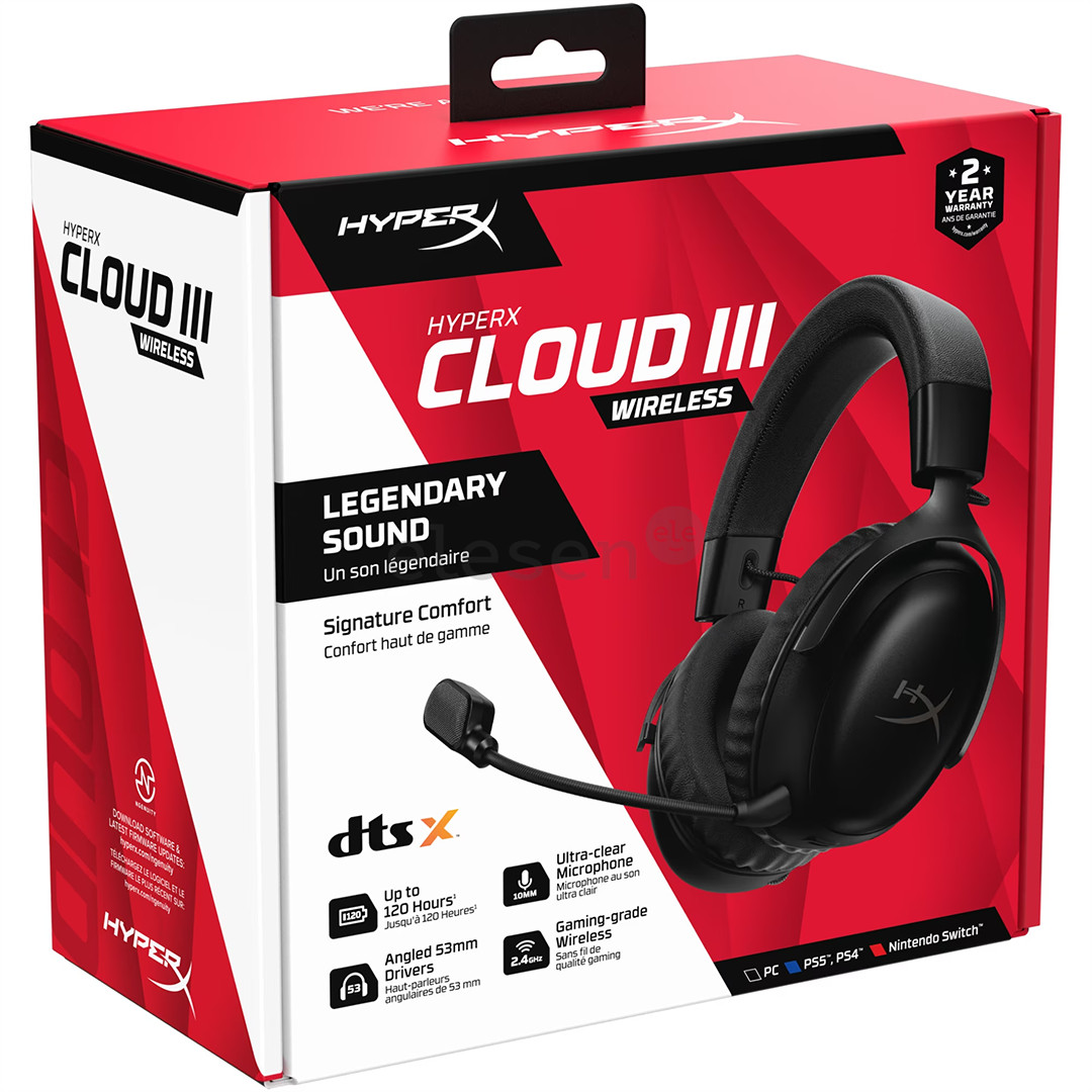 HyperX Cloud III Wireless, черный - Беспроводная гарнитура