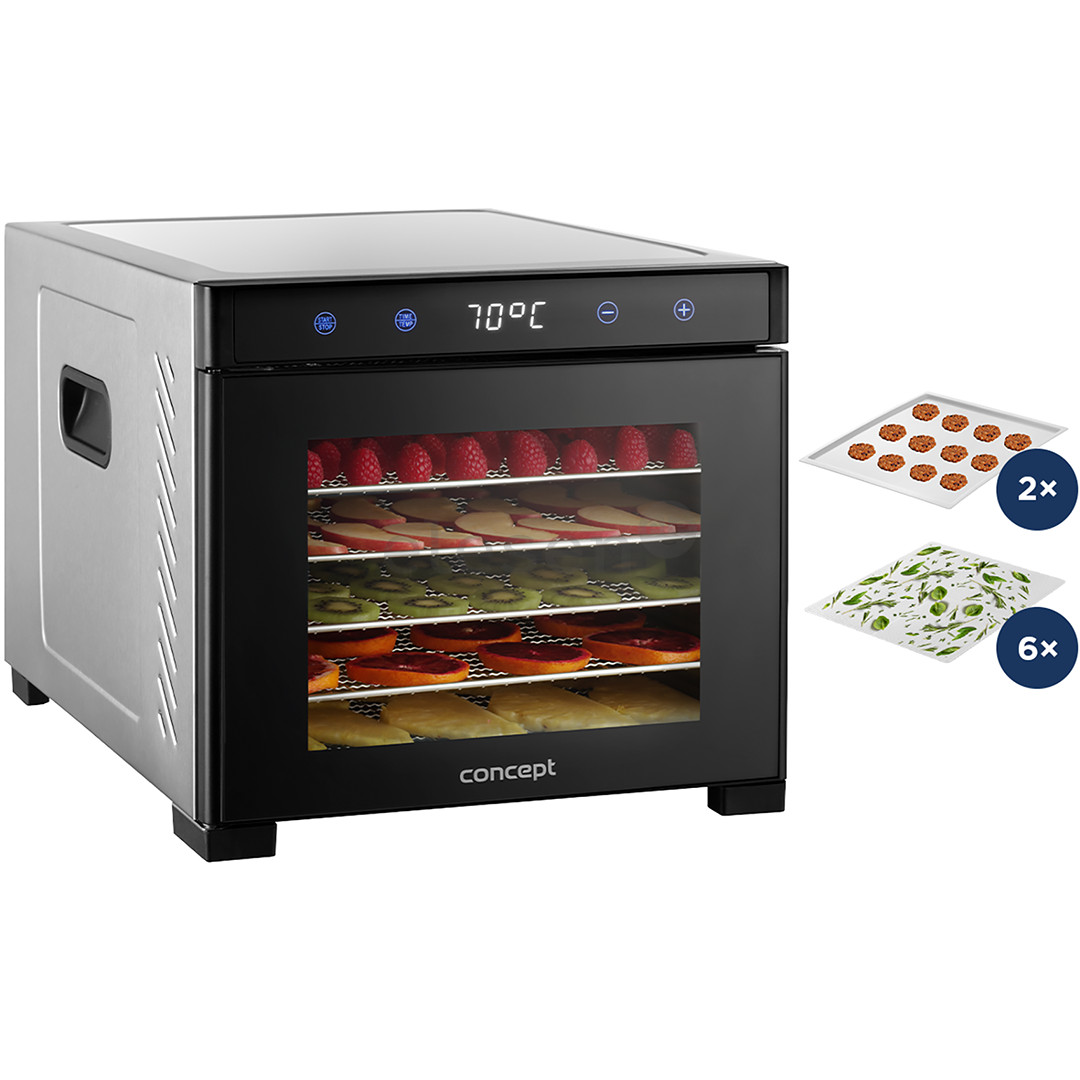 Concept, 650 W, digital, black - Food dehydrator